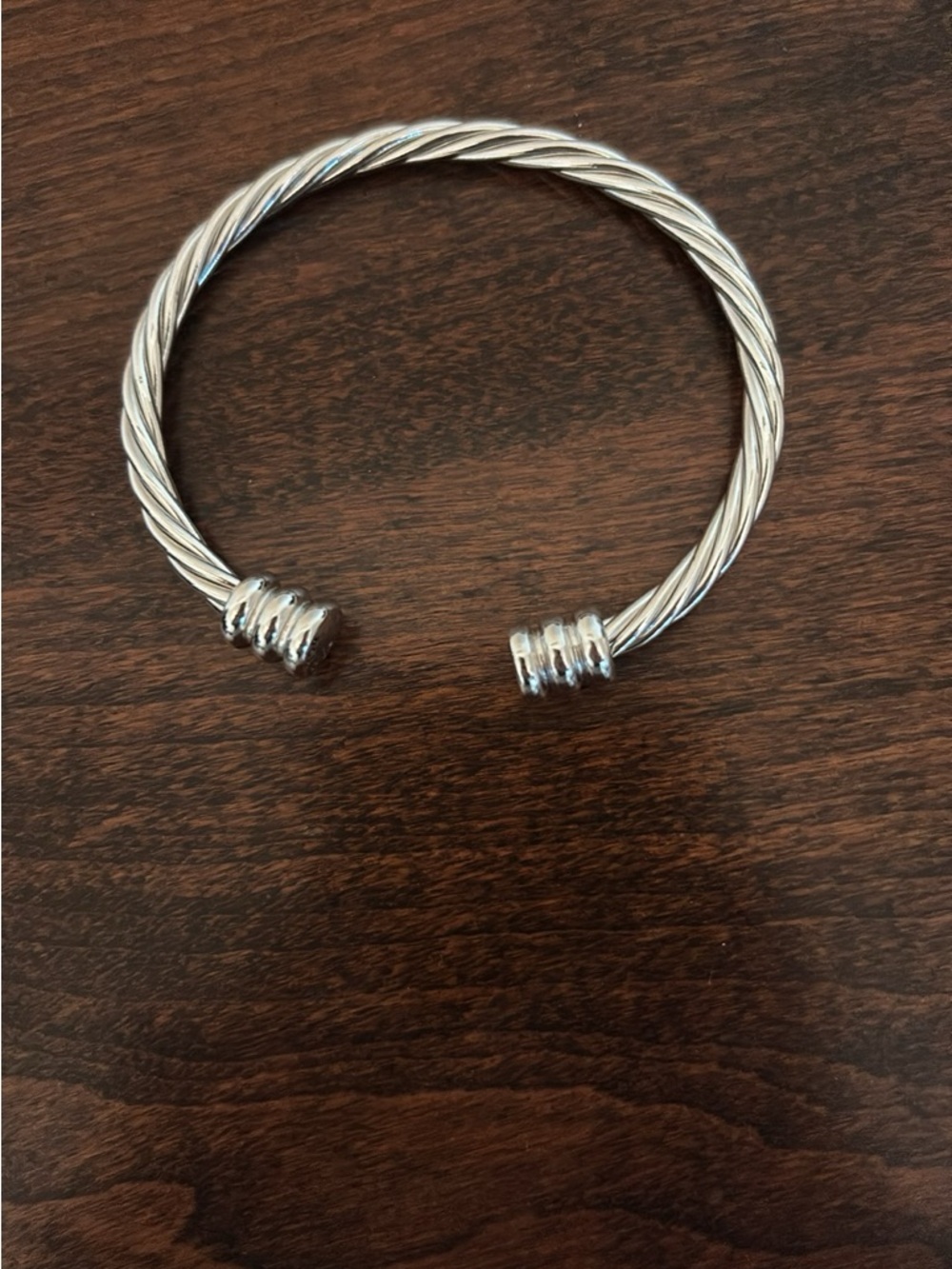David Yurman Silver Twisted Open Cuff Bracelet - Women Jewelry sm